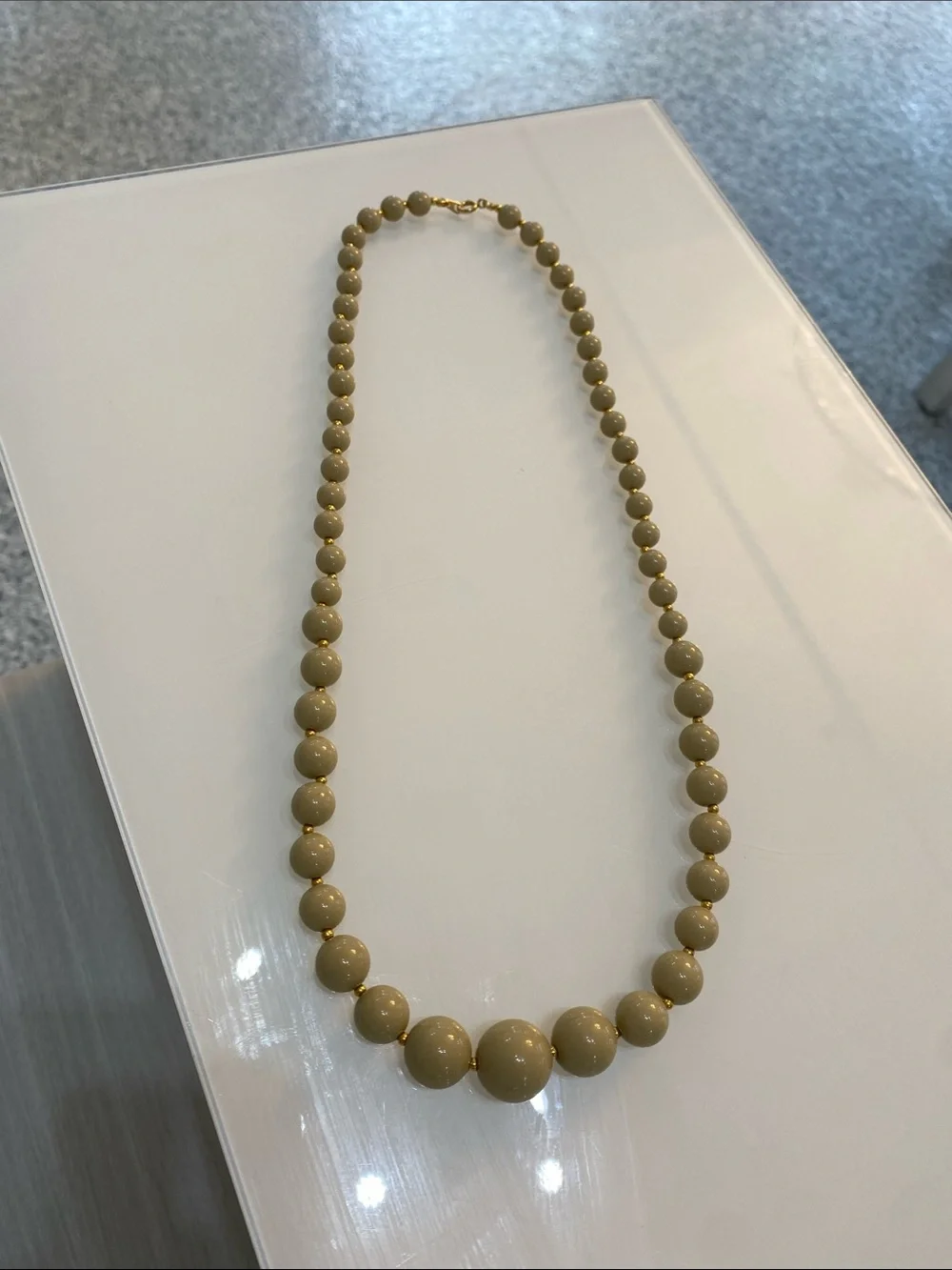 Classic Olive Bead Necklace